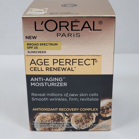 LOreal Paris Age Perfect Cell Renewal Anti-Aging Moisturizer SPF 25 1.7 Oz NIB - Picture 1 of 5